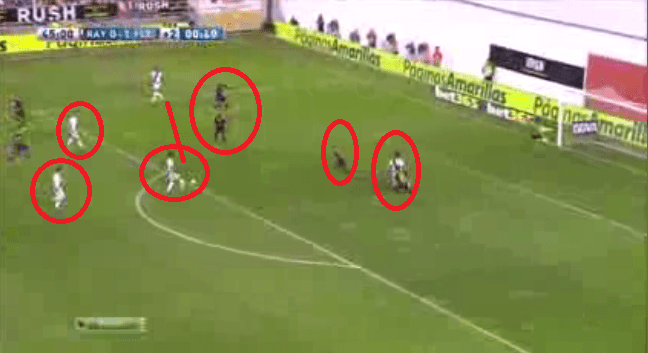 Barca really wanted to concede. Again absolut bad defending, having luck that the Rayo player didn't controlled the ball well. 